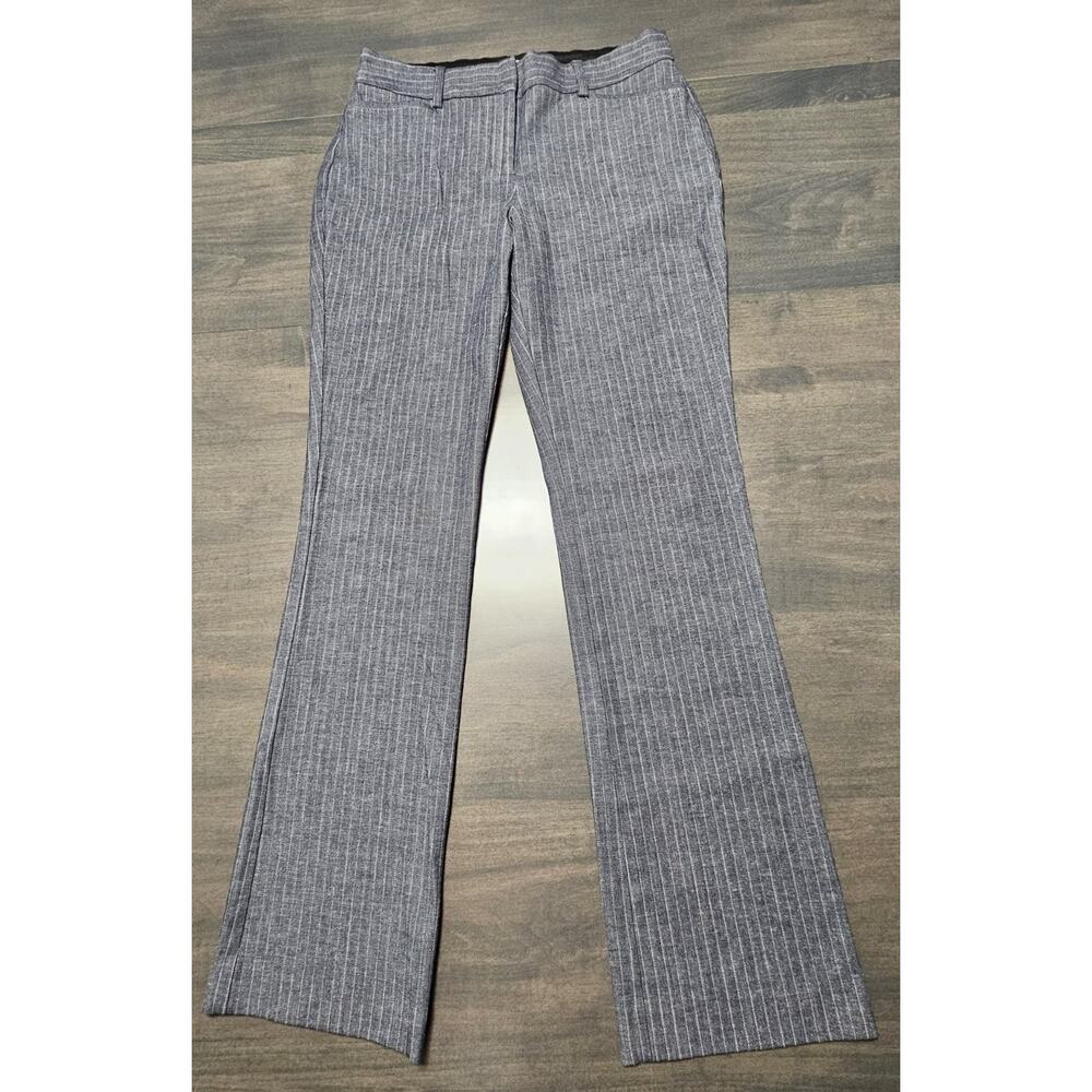 Express Columnist Gray Pinstriped Barely Boot Dress Pants Womens Size 6R Midrise